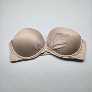 Victoria's Secret Women Bra 34D Beige Fabulous Strapless